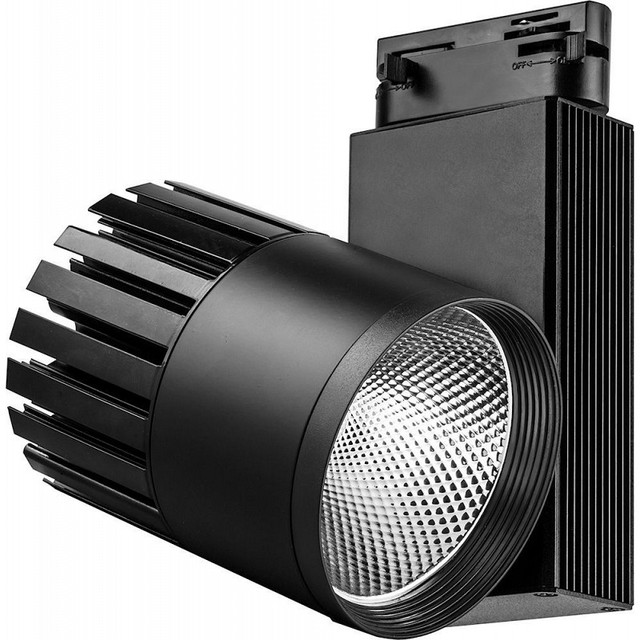 Светильник трековый светодиодный на шинопровод 30W, 2700 Lm, 4000К, 35 градусов, черный, AL105 со встроенным драйвером